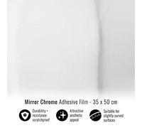 Quattroerre Lámina Adhesiva de 35 x 50 cm con lámina cromada