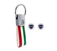 Quattroerre Llavero Italia con logos Lancia originales 12 mm