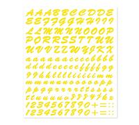 Quattroerre Villa D '1237 Kit Letras Adhesivas, Amarillo flúor
