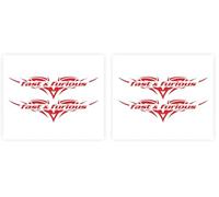 Quattroerre Villa D '15731 Pegatinas Recortadas en Forma supersagomati para Coche Tipo Fast & Furious, Rojo, 10 x 12 cm (Paquete de 2)