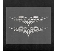 Quattroerre Villa D '15732 Pegatinas Recortadas en Forma supersagomati para Coche Tipo Fast & Furious, Plata, 10 x 12 cm