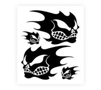 Quattroerre Villa D '15780 Pegatinas Recortadas en Forma supersagomati para Coche diavolik, Negro, 10 x 12 cm