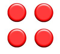 Quattroerre Villa D '16053 Juego Sticker Pegatinas rifragenti 3D, Rojo, Juego de 4