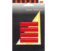 Quattroerre Villa D '1653 Juego de Pegatinas Reflectantes 3D rectángulos, Rojo, Juego de 4