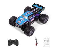 Quavva Anfibio RC Car 1/12 4WD impermeable Off-Road Monster Truck 360° Spin 2.4GHz 7.4V 500mAh 25min tiempo de funcionamiento 50m rango 14+ (azul)