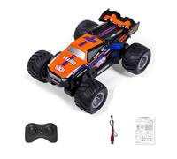 Quavva Anfibio RC Car 1/12 4WD impermeable Off-Road Monster Truck 360° Spin 2.4GHz 7.4V 500mAh 25min tiempo de funcionamiento 50m rango 14+ (naranja)
