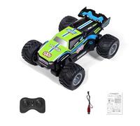 Quavva Anfibio RC Car 1/12 4WD impermeable Off-Road Monster Truck 360° Spin 2.4GHz 7.4V 500mAh 25min tiempo de funcionamiento 50m Rango 14+(verde)