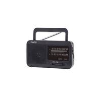 Qubo R-222 Radio Portátil AM/FM Negra con Asa y Alimentación a Pilas o Red