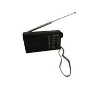 Qubo RS-2 Radio Portátil AM/FM Negra Auriculares Incluidos Pilas