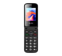 Teléfono Móvil Qubo X-247 4G para Personas Mayores, Doble Pantalla, Negro