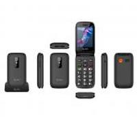 Qubo - teléfono móvil p-220bkc 4g para personas mayores, color negro