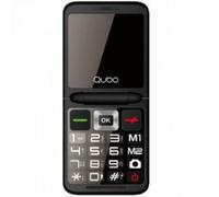 Teléfono móvil Qubo X-10BK con tapa, Dual SIM, Bluetooth y radio FM, azul