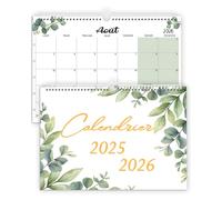 Quchip Calendario de pared 2025 2026 A4, Calendario mensual de la nevera Nov.25 - Dic.2026, Calendario Familiar Organizador Planning, Planificador mensual