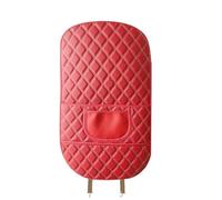 QUCMGEIYK 2 Piezas Almohadillas Antipatadas de Asiento de Coche para Nissan Qashqai Juke Nismo Kicks, Cuero Protectoras Respaldo Asiento Coche Almohadillas Antipatadas,Red-Long