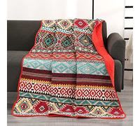 Qucover Colcha bouti para Cama 90, Cubrecama de Piqué de Bohemio, 100% Algodón CU币热cam 150x200cm para Verano Sofa Cama 90 Reversible