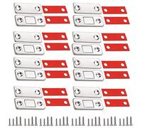 QUCUMER 8 Pcs Imanes Puertas Armario Iman Puertas Correderas Iman Puerta Adhesivo Iman Cerrar Puertas Iman Magnetico para Armario Cajones Puerta Corredera Contraventanas + 16 Adhesivos + 32 Tornillos