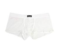 qudang Calzoncillos tipo bóxer transparentes para hombre, de malla, ropa interior sexy, calzoncillos de cintura baja, calzoncillos bóxer, transpirables, elásticos, de malla, pantalones cortos retro,