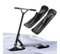 Qudinip 1 par de Trineos Negros para Tablas de esquí, Accesorios de Nieve de Polietileno Duraderos para la Diversión Invernal de los Niños, 38x11x9cm