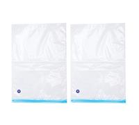 Qudinip 2 Uds Bolsas de Alimentos Al Vacío 50x35CM Bolsas Selladoras Reutilizables con Cremallera para Almacenamiento y Organización de Alimentos Frescos