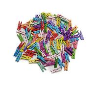 Qudinip 200 Uds Clip de Madera de Colores Surtidos Abrazadera de Fotografía Colorida Práctica para Uso Doméstico y de Oficina Material de Madera Seguro