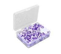 Qudinip 200 Uds. Conjunto de Cuentas para el Cabello a la Moda, Accesorios Coloridos para el Cabello para Fiestas, Bodas, Festivales, Plástico de 8mm (Púrpura)