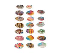 Qudinip 20pcs Colgantes de Concha para el Cabello, Concha de Estampado Floral Anillos de Trenza para el Cabello Joyas con Elegante Diseño para Trenzas Extensiones de Cabello