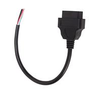 Qudinip 3 Uds 30cm Adaptador de Cable OBD2 16Pin Macho Cable de Extensión de Diagnóstico Duradero para Modificación de Cableado de Vehículo DIY Negro