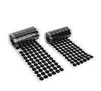 Qudinip 300 Pares de Ganchos Autoadhesivos Resistentes para Pegatinas de Puntos para Textiles y Ropa del Hogar en Blanco o Negro (Negra)