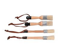 Qudinip 4 Pinceles para Muebles con Diseño Ergonómico para Decoración del Hogar y Encerado, de Madera Duradero