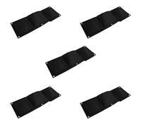 Qudinip 5 Bolsas de Cultivo de Plantas Degradables para Montaje en Pared, Macetero de Fieltro Duradero para Jardinería Interior y Exterior, 59 X 22 Cm, Accesorio de Jardín Que Ahorra Espacio (Negra)