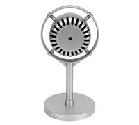 Qudinip Accesorio de Micrófono Retro, Modelo Clásico de Plástico Liviano para Fotografía de Arte Familiar y Decoraciones Navideñas, 1 Pieza (Plata)