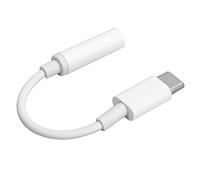 Qudinip Adaptador de Conector de para Auriculares Tipo C a 3,5 Mm, Duradero y de Alto Rendimiento, para Escuchar Música en M10/P20/ Mix2, Blanco