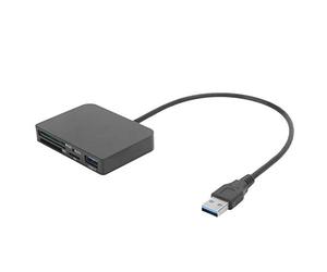 Qudinip Adaptador de Lector Multitarjeta USB 3.0, Lector de Tarjetas Compacto y de Alta Velocidad para/OS X/, Aleación de Aluminio, Accesorio Portátil de 1 Unidad