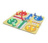 Qudinip Alfombra de Juego de Ajedrez Volador Divertido Juego de Mesa Portátil para Reuniones Familiares Viajes Camping 24 X 24 Cm Cuero