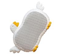 Qudinip Almohada para el Vientre de Gato, Cojín Suave con Forma de Ganso de Espuma Viscoelástica para Soporte de Espalda y Cuello, Funda Extraíble y Lavable (Gris)