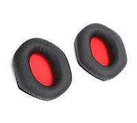 Qudinip Almohadillas de Repuesto para Auriculares M-100 DJ, Cómodo Cojín de Espuma en Negro y Rojo, Mejora la Calidad del Sonido y el Ajuste, Amantes de la Música, Paquete de 2