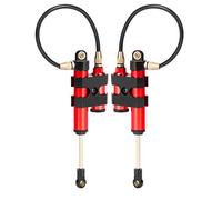 Qudinip Amortiguador de Puntales de Choque de Presión Negativa de Metal de 100 Mm para Modelo de Automóvil Scx10 1/10 RC - Reducción de Vibración Duradera y Estabilidad, Rojo/, 2 Unidades (#1)