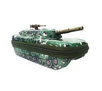 Qudinip Ataque de Lápiz de Tanque, Diseño de Vehículos Blindados 3D Organizador EVA con Gran Capacidad y Compartimentos Impermeables para Estudiantes de la Escuela Adolescentes Niños, #014, Casual