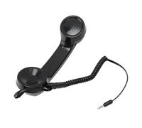 Qudinip Auricular Retro Multifuncional con Diseño a Prueba de Radiación para Teléfonos Móviles y Computadoras - Material ABS - 1x Unidad (Negra)