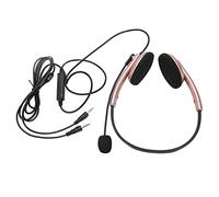 Qudinip Auriculares para Centro de Llamadas Protección Auditiva HD con Cancelación de Ruido Elegante para Servicio Al Cliente: Diseño Cómodo, Liviano, Negro (Doble de 3,5 mm.)