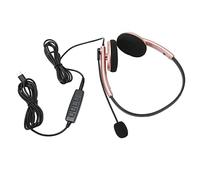 Qudinip Auriculares para Centro de Llamadas Protección Auditiva HD con Cancelación de Ruido Elegante para Servicio Al Cliente: Diseño Cómodo, Liviano, Negro (Tipo C)