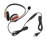 Qudinip Auriculares para Centro de Llamadas Protección Auditiva HD con Cancelación de Ruido Elegante para Servicio Al Cliente: Diseño Cómodo, Liviano, Negro (USB)
