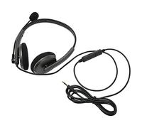 Qudinip Auriculares para Centro de Llamadas Protección Auditiva HD con Cancelación de Ruido Elegante para Servicio Al Cliente: Diseño Cómodo, Liviano, Negro (Sencillo 3,5 mm)