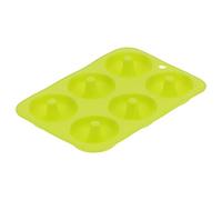 Qudinip Bandeja para Hornear con Molde para Rosquillas de Silicona de 6 Rejillas para Rosquillas y Chocolates Caseros, Material de Calidad Alimentaria, Fácil de Limpiar, Apto para Lavavajillas (Verde)