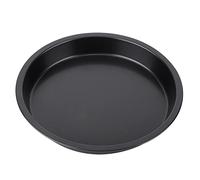 Qudinip Bandeja Redonda para Pizza, Bandeja para Hornear Antiadherente para Desmoldar y Limpiar Fácilmente, Acero Al Carbono Negro de 8 Pulgadas para Cocinar en Casa