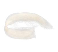 Qudinip Barba Facial Falsa Reutilizable de 8 G - Bigote Falso Realista para Maquillaje de Película y Efectos Especiales - Cabello Artificial Suave - 3 Colores Disponibles (Blanca)