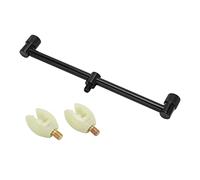 Qudinip Barras de Zumbido para Pesca de Carpa, Soporte de Caña Duradero y Luminoso para Pesca Al Aire , Aleación de Aluminio, 1 Soporte de Barra Transversal (2 Cabezales de 25 cm + Cabezal