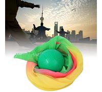 Qudinip Bola de Seda para Ejercicio de Fuerza Suave con Hilo de Gasa de Colores de 150 Cm para Suministros de Rendimiento de Tai Chi (Ovillo Verde + Hilo de Colores 1,5 Metros)
