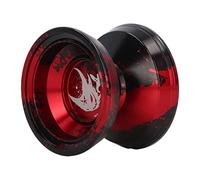 Qudinip Bola Yoyo de Aleación, Diseño Duradero para Trucos Que No Responden, Niños de Todos los Niveles, Viene con e Instrucciones (Rojo Negro)