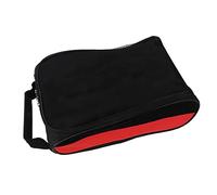 Qudinip Bolsa para Zapatos de, Bolsa de Almacenamiento Portátil con Ventilación para Deportes Al Aire, Poliéster, 33x21,5x14cm (Negro Rojo)